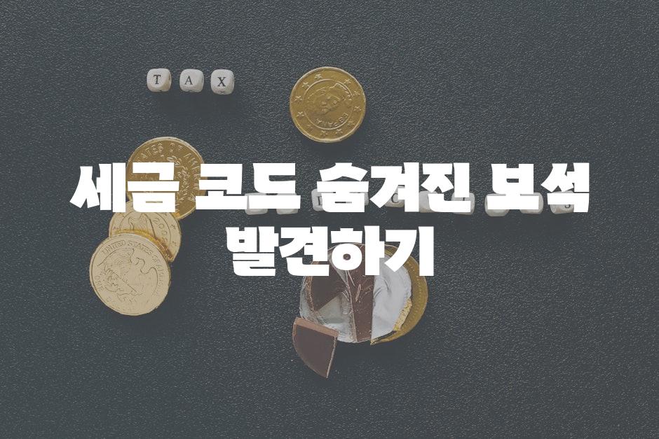 세금 코드 숨겨진 보석 발견하기