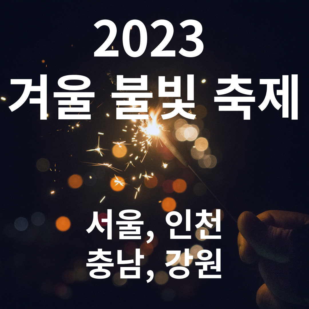 2023 겨울 불빛 축제(서울&#44; 인천&#44; 충남&#44; 강원)