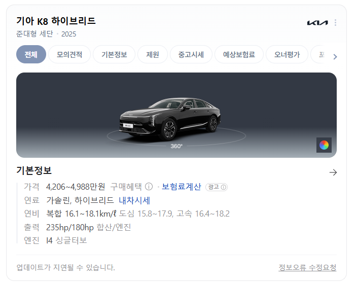 2025년형 K8 하이브리드, 장기렌트로 가장 싸게 타는 법