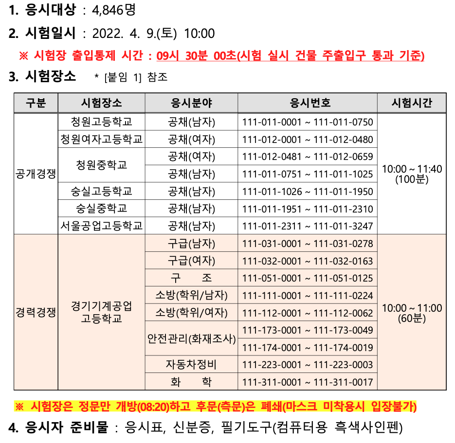 2022-소방공무원-채용시험-필기시험-시험장소