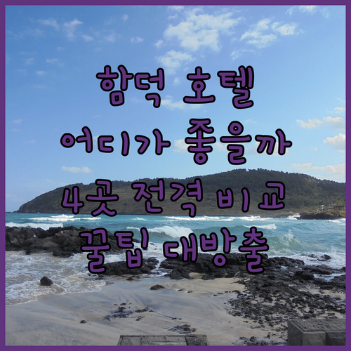 함덕 호텔 어디로? 에벤에셀, 함덕비