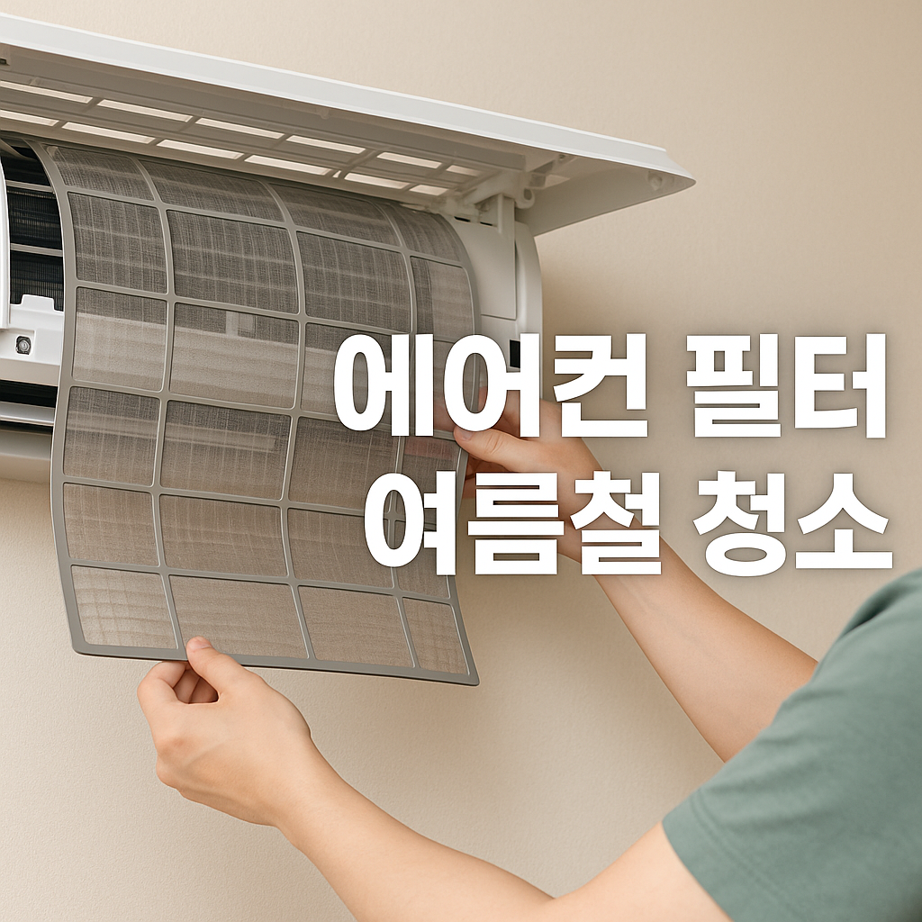 에어컨 필터 여름철 청소 관련 이미지