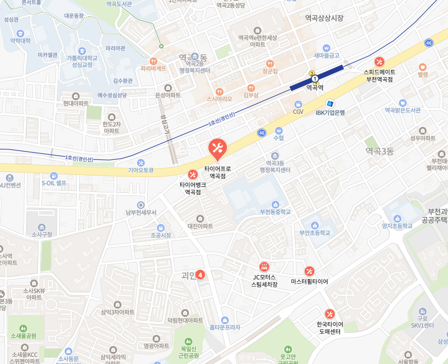 경기도 부천시 소사구 괴안동 타이어 교체 비용 싼 곳 추천 펑크 공기압 가격 저렴한 곳 후기