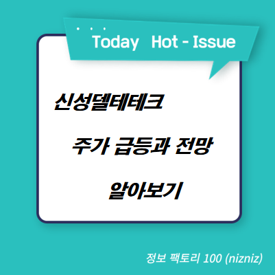  신성델테테크 주가 급등과 전망 알아보기