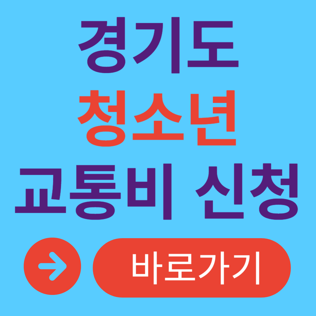 경기도 청소년 교통비 지원 신청방법, 지원대상