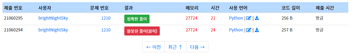 CodeUp 1210번 : 칼로리 계산하기에서 코드 제출 결과