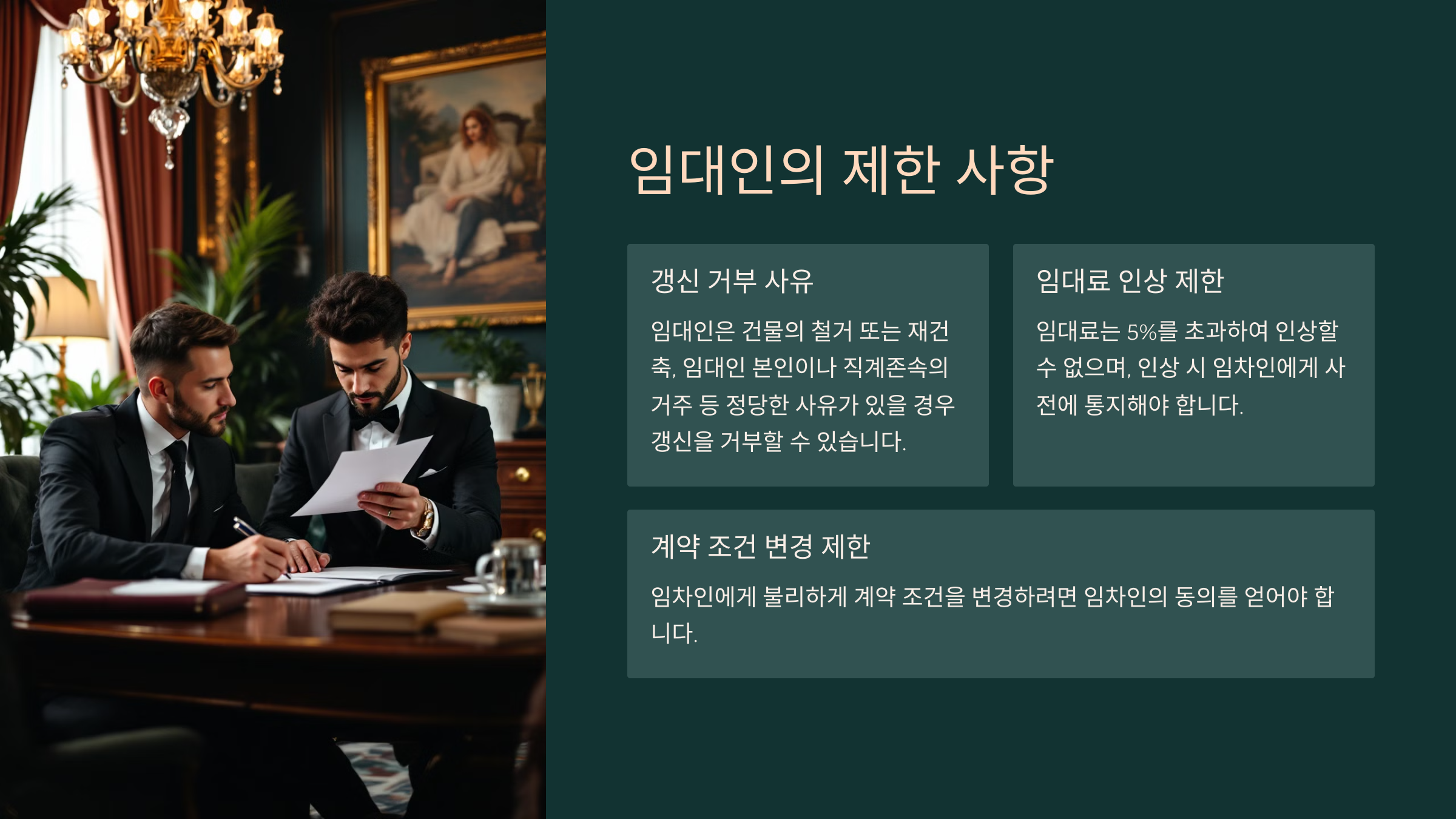 임대인의 제한 사항