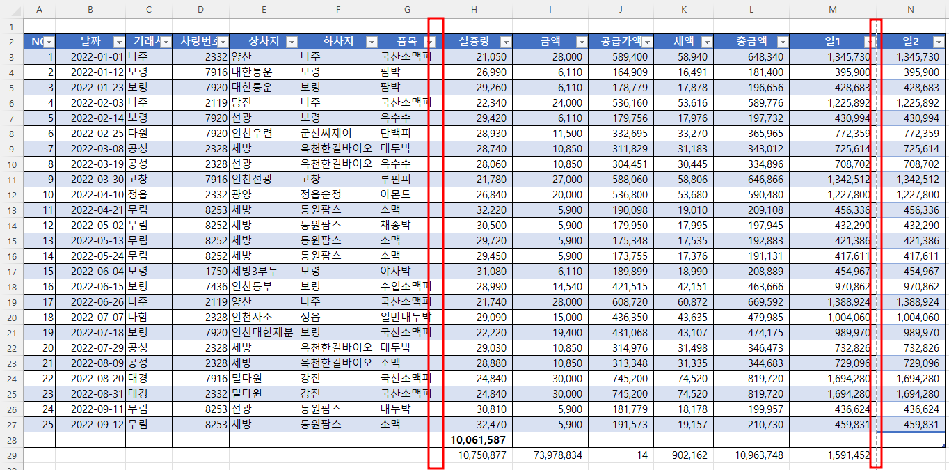 엑셀 옵션에서 페이지 나누기 표시의 체크를 해제해도 다른 파일에는 영향이 없음
