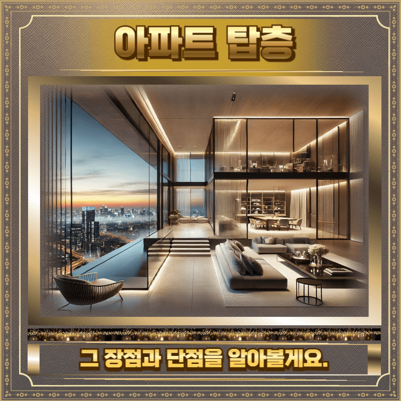 아파트 탑층 장점 단점