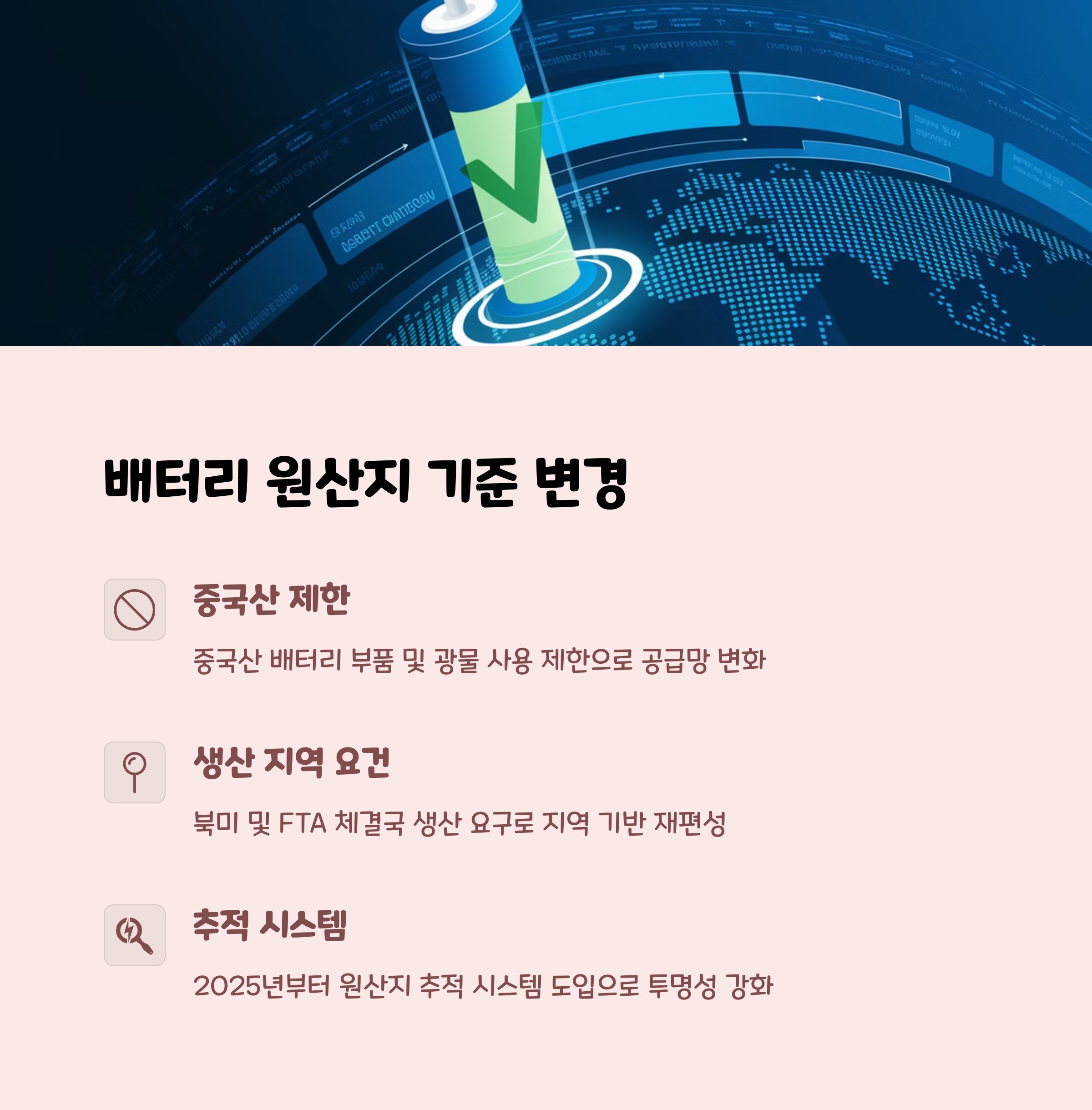 북미산만 OK? 배터리 원산지 기준이 바뀌면 생기는 일들