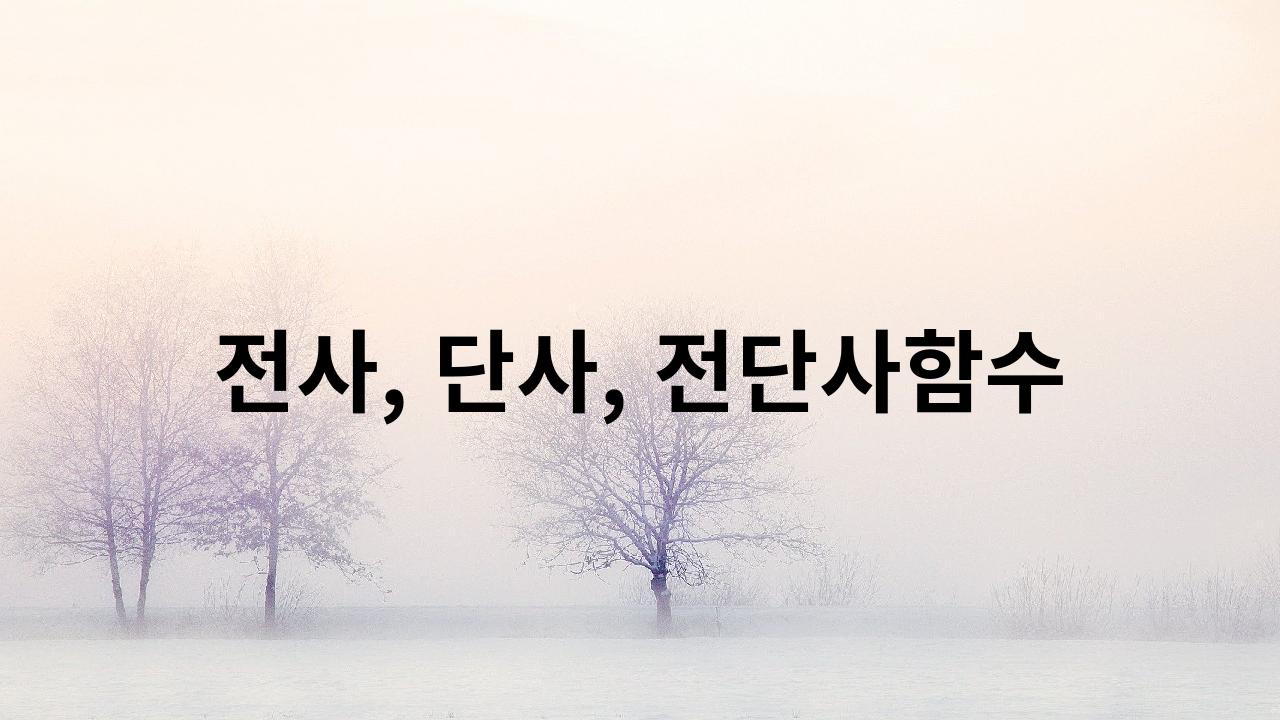  전사, 단사, 전단사함수