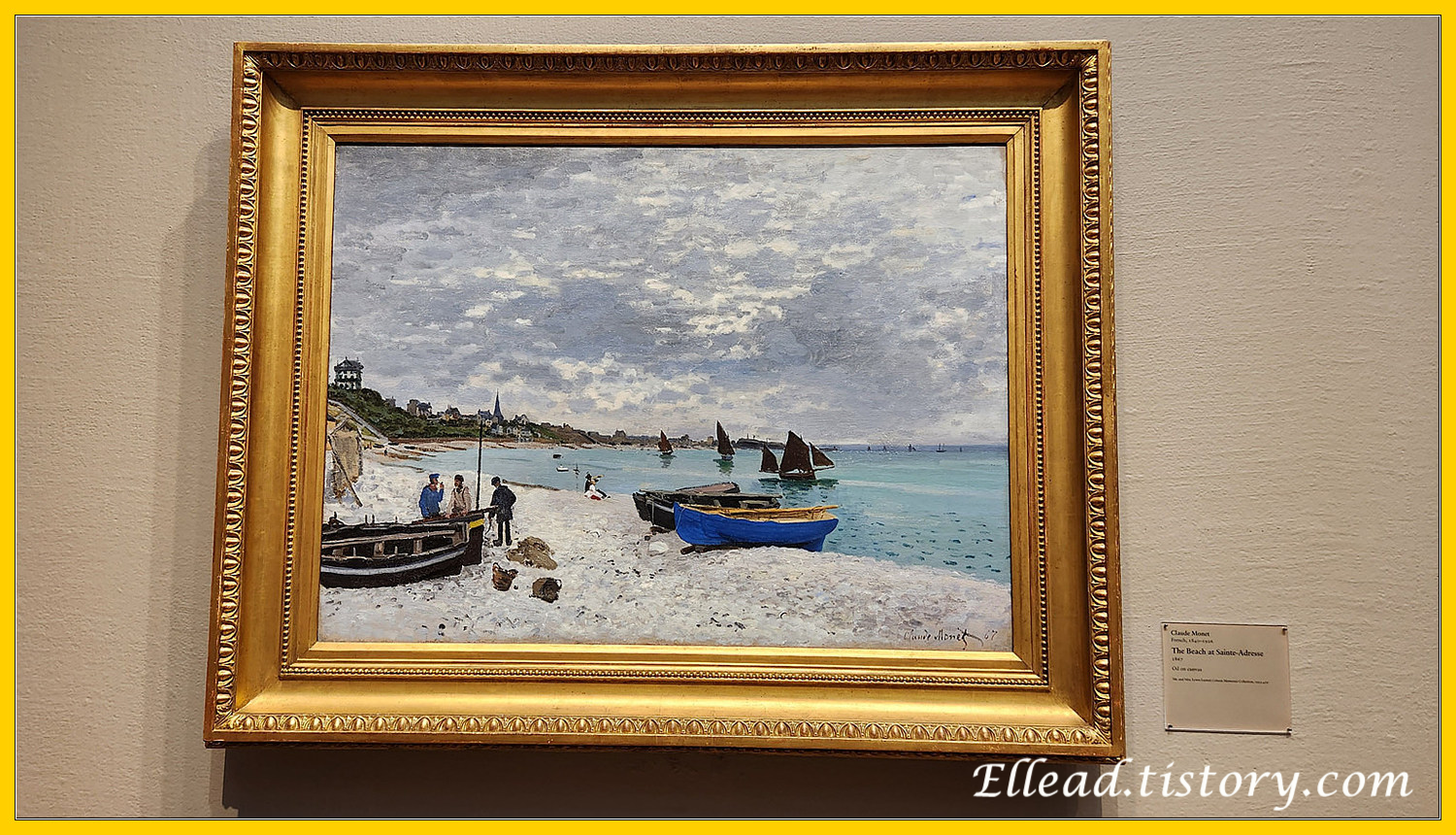 모네 The beach at Sainte-Adresse 1