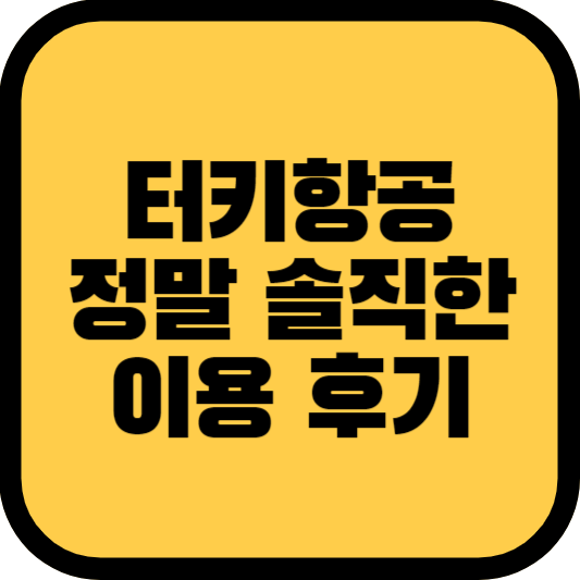 터키 항공 후기 수화물 규정