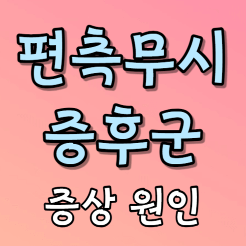 편측무시 증후군 증상 원인