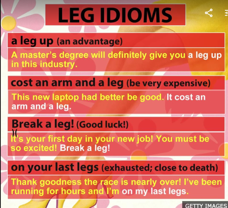  [영어] Leg 관용어구
