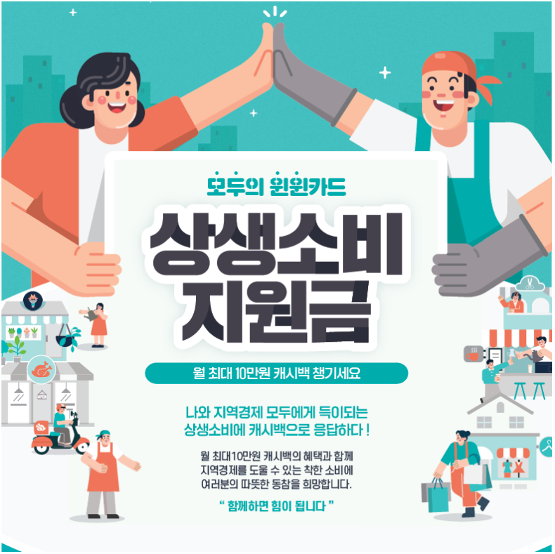  상생소비지원금 캐시백 신청, 대상자, 환급액 정보 (선착순)
