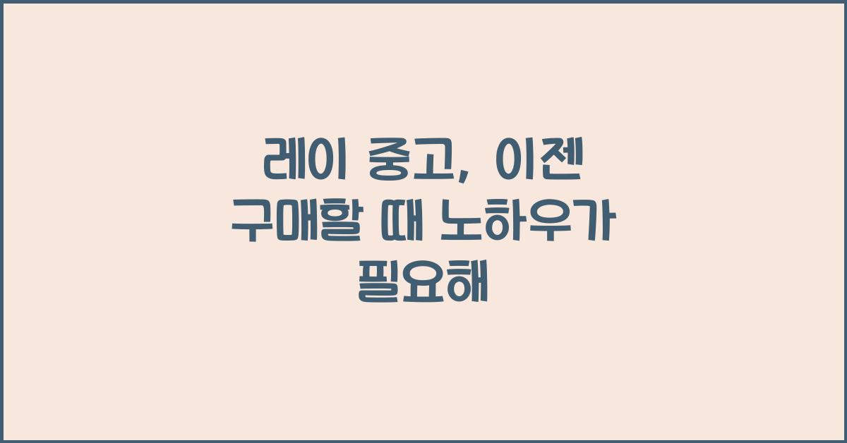 레이 중고