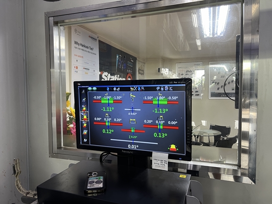 3D휠얼라인먼트 조정 후