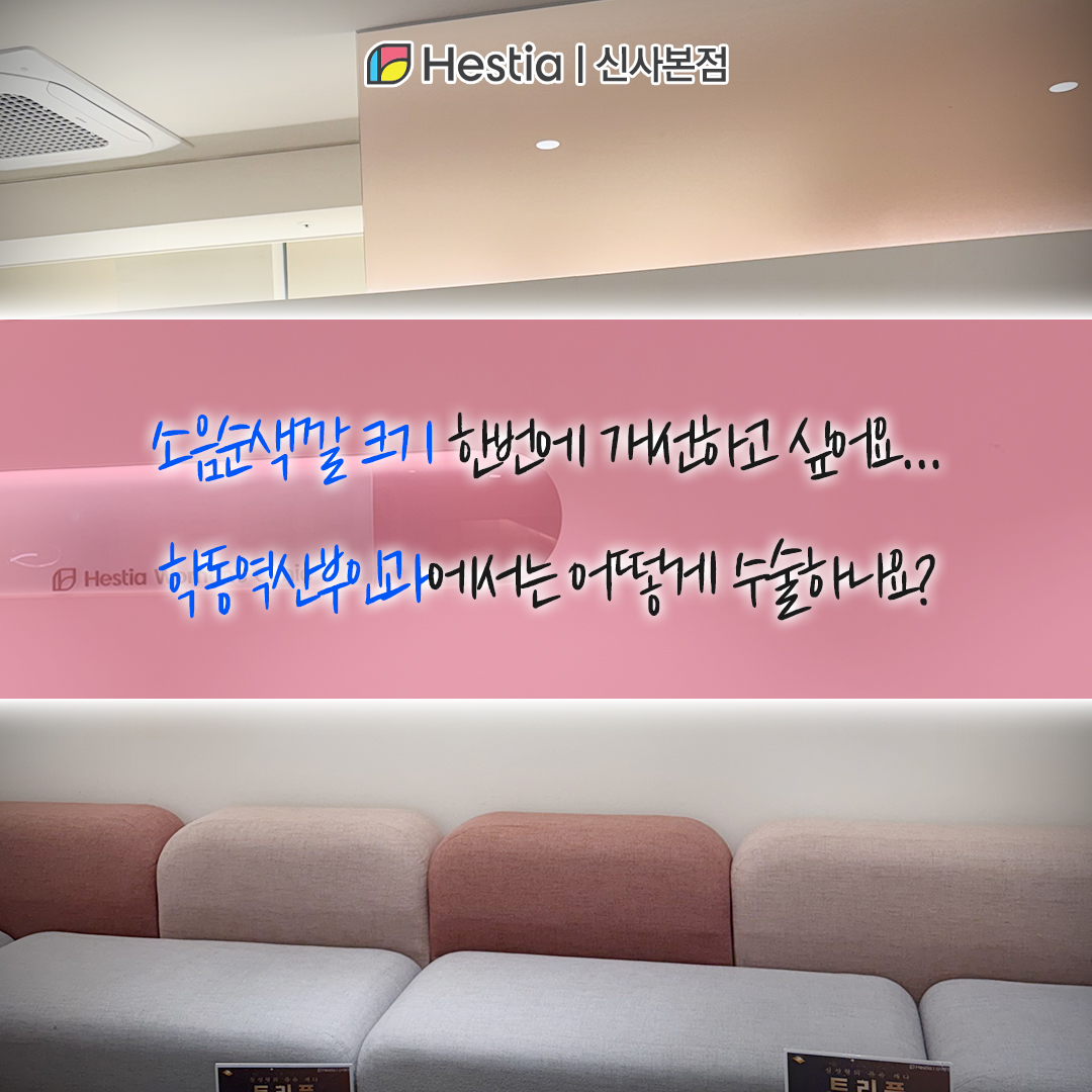 소음순색깔 크기 한번에 개선하고 싶어요.. 학동역산부인과에서는 어떻게 수술하나요?