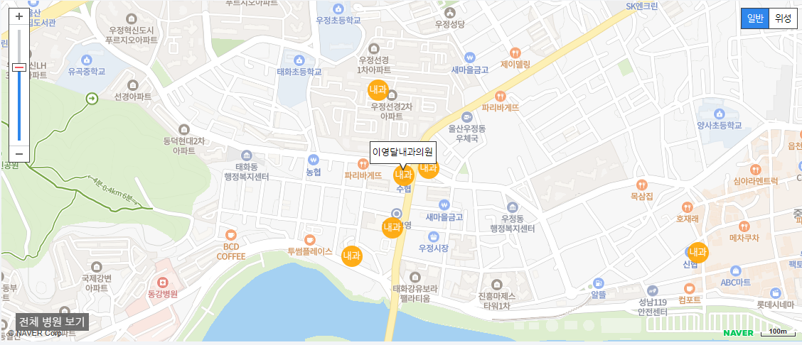 울산광역시 일요일 진료 내과 병원 이영달내과의원