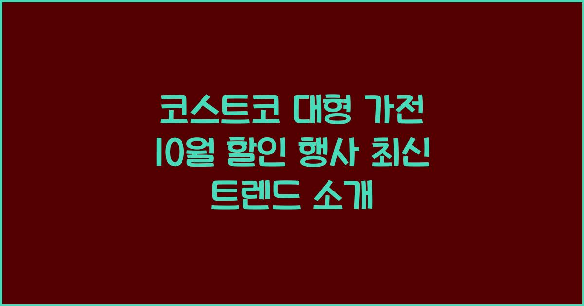 코스트코 대형 가전