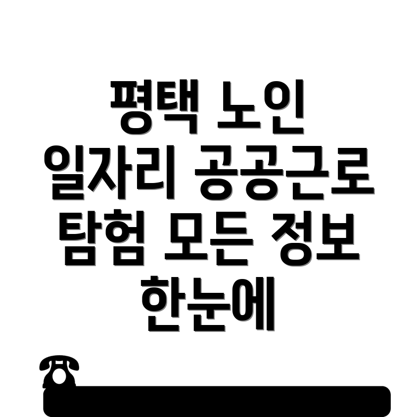 평택시 지산동 노인일자리