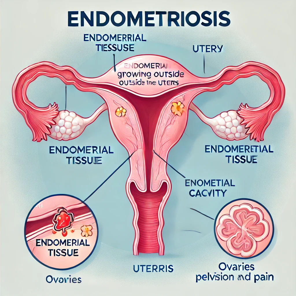 불규칙한 생리 주기와 심한 생리통 원인과 해결 방법 - 2. 자궁내막증 (Endometriosis)
