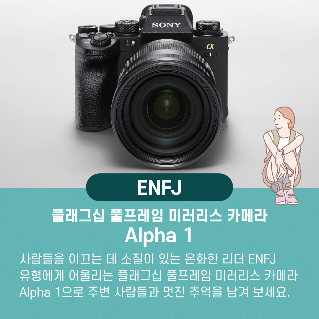 ENFJ 유형에게 어울리는 카메라 Alpha 1