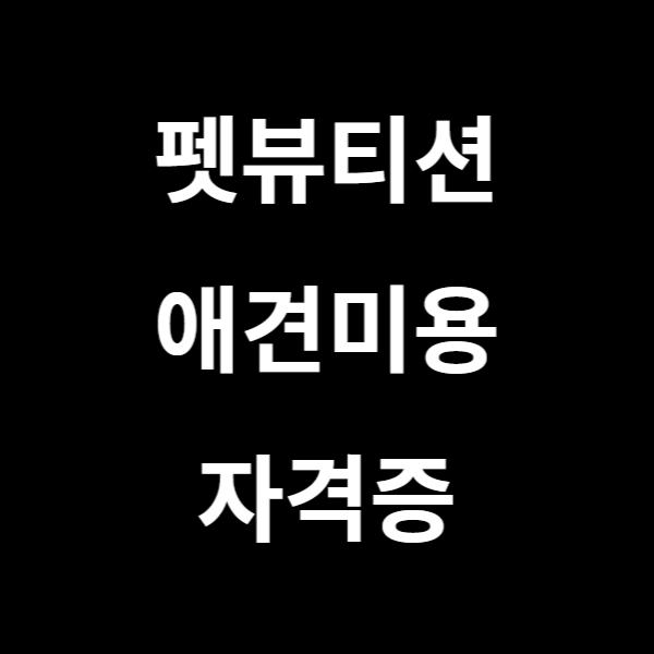  미래유망직업 펫뷰티션(애견미용) 자격증 알아보기