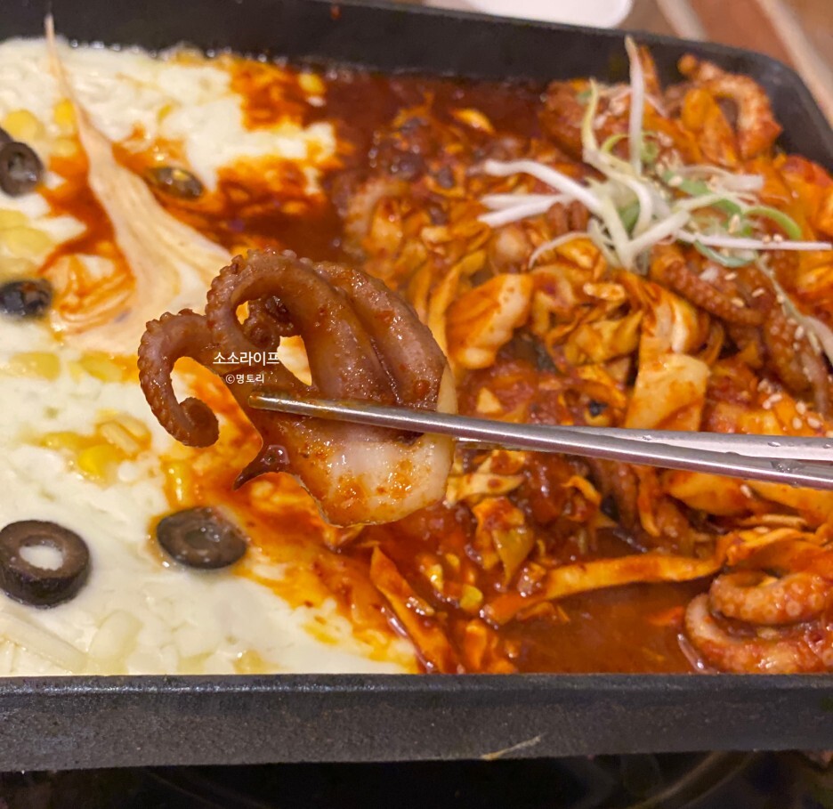  대전맛집 : 보끄미 둔산점 치즈퐁당쭈꾸미 왕새우튀김