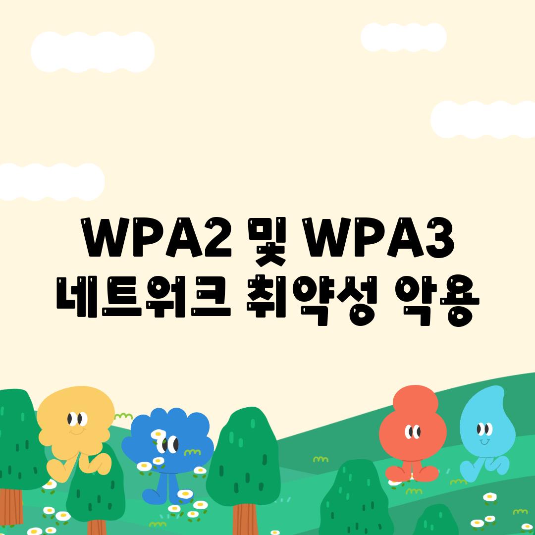 WPA2 및 WPA3 네트워크 취약성 악용