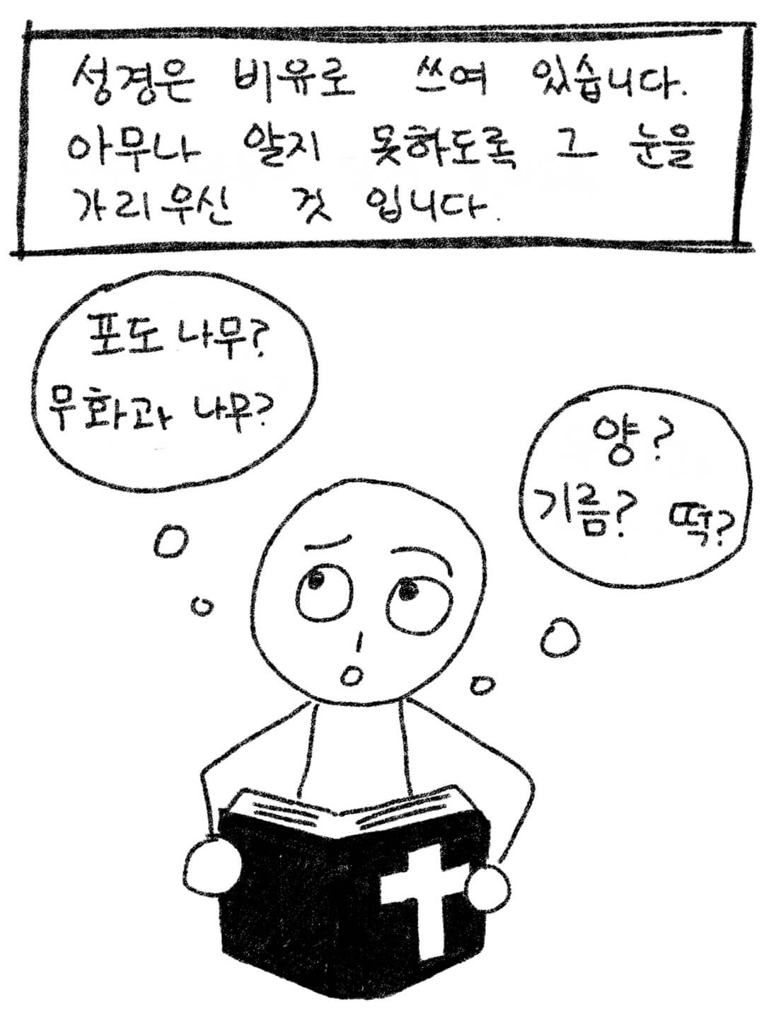 성경은 비유로 쓰여져 있습니다