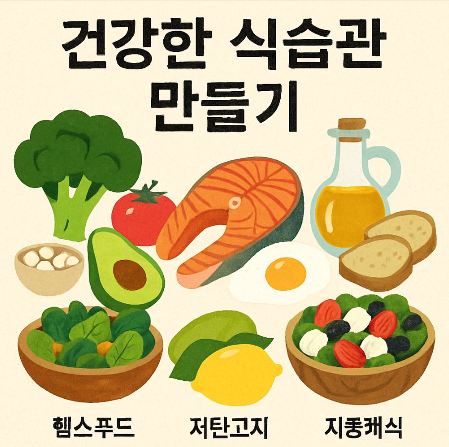 건강한 식습관 헬스푸드, 저탄고지, 지중해식