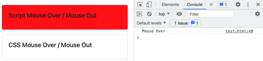 CSS :hover - 마우스 오버(mouseover) / 마우스 아웃(mouseout) 이벤트 처리