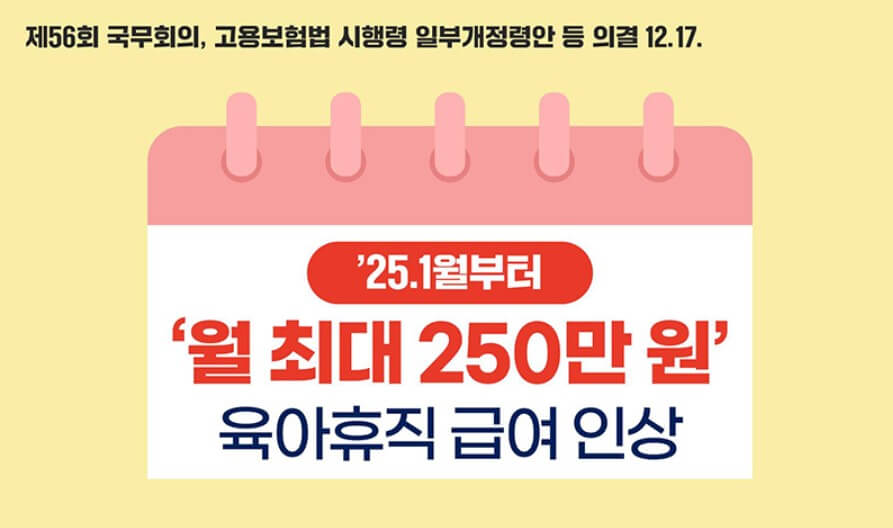 2025년 육아휴직 급여