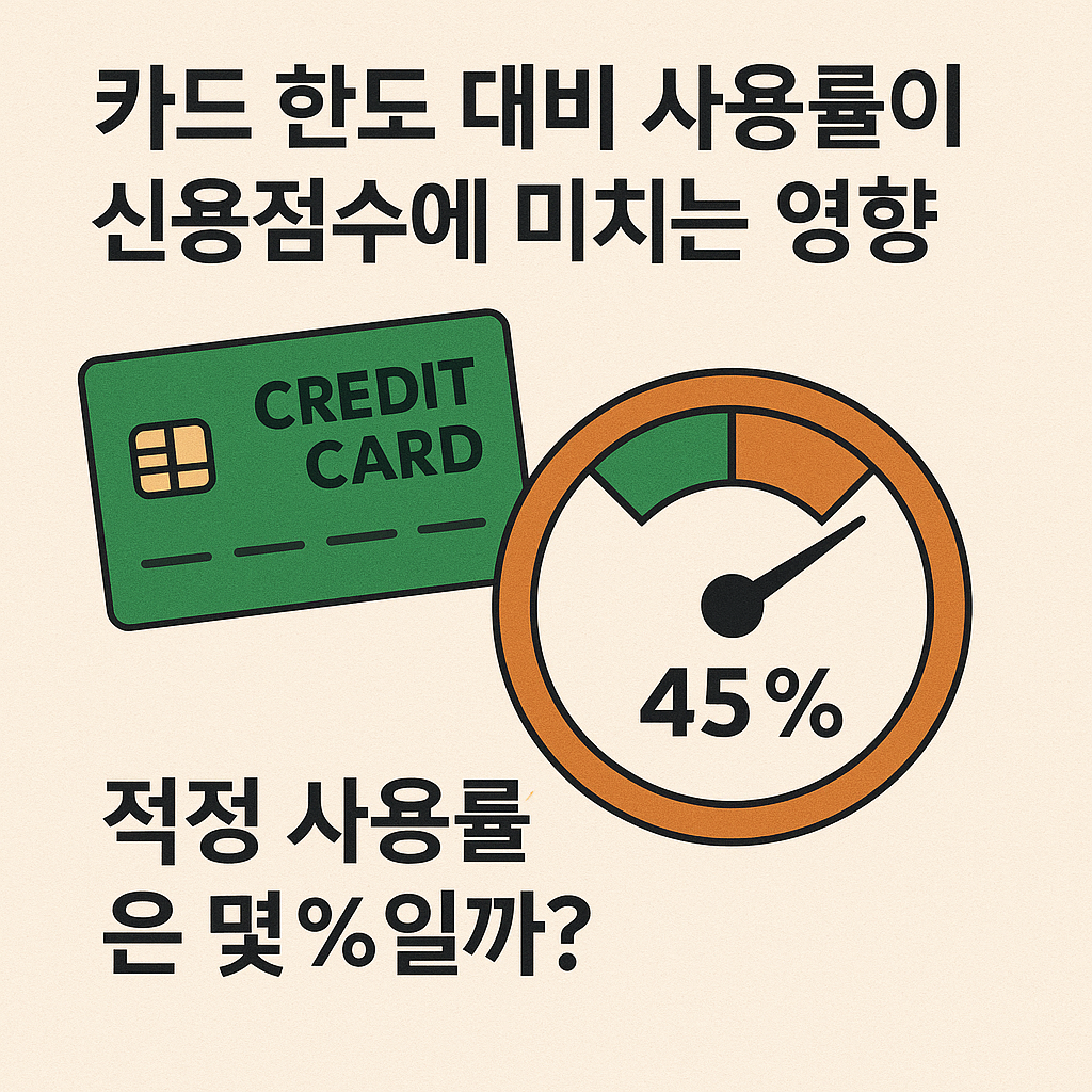 카드 한도 대비 사용률이 신용점수에 미치는 영향