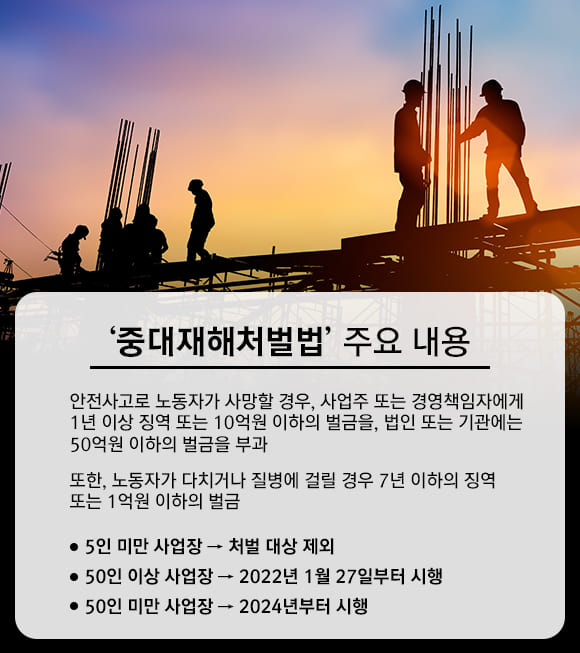  업계가 반대하는 중대재해처벌법 왜 강행하나