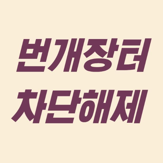  번개장터 차단해제 1분이면 가능!