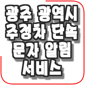 광주 광역시 주정차단속 문자알림