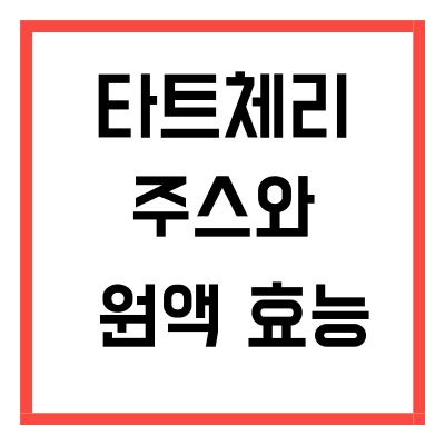  타트체리 주스 원액