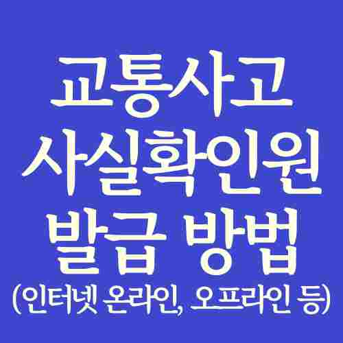 글-제목-교통사고-사실확인원-발급-방법-온라인-오프라인-대리인-신청-방법-내용-사진