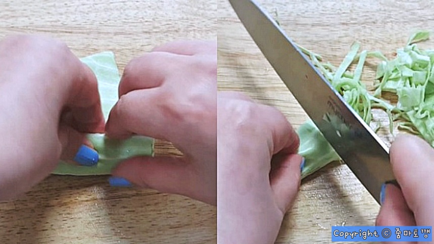 양배추-겉-잎사귀-얇게-써는법