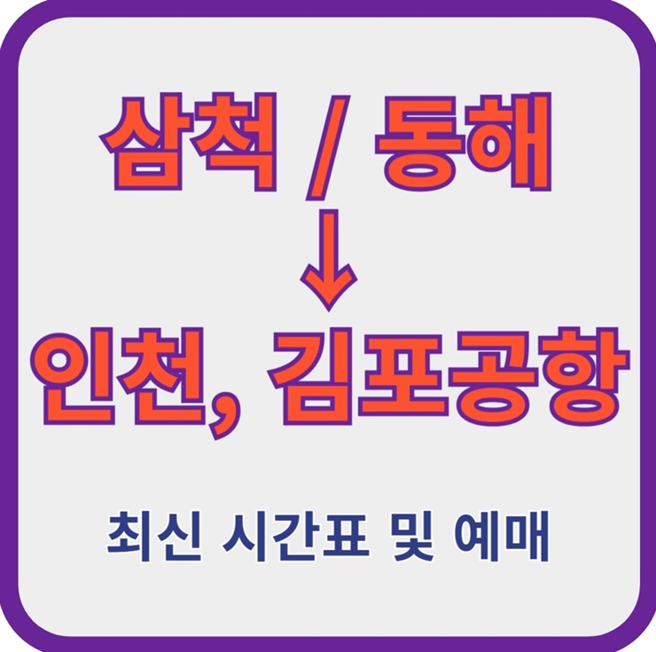 삼척-동해-인천-김포공항-버스