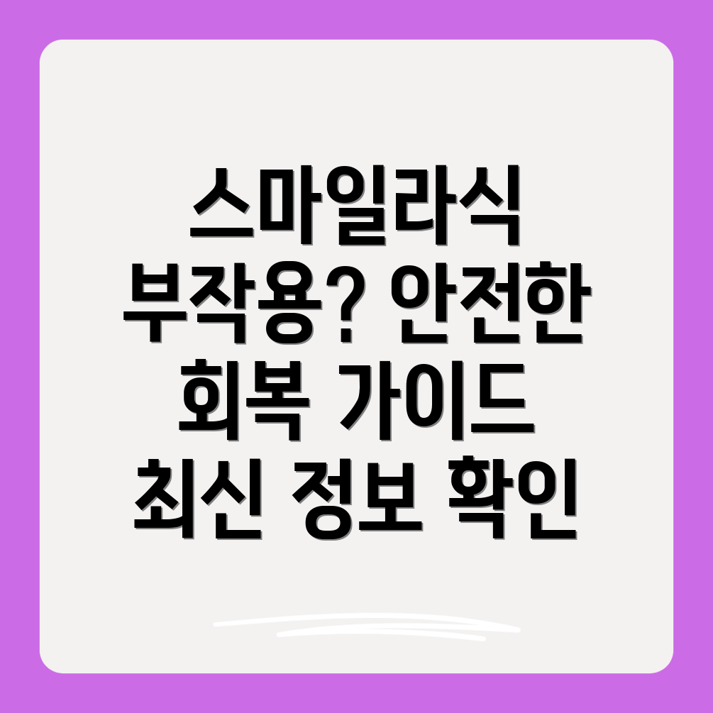 스마일라식 부작용 관리