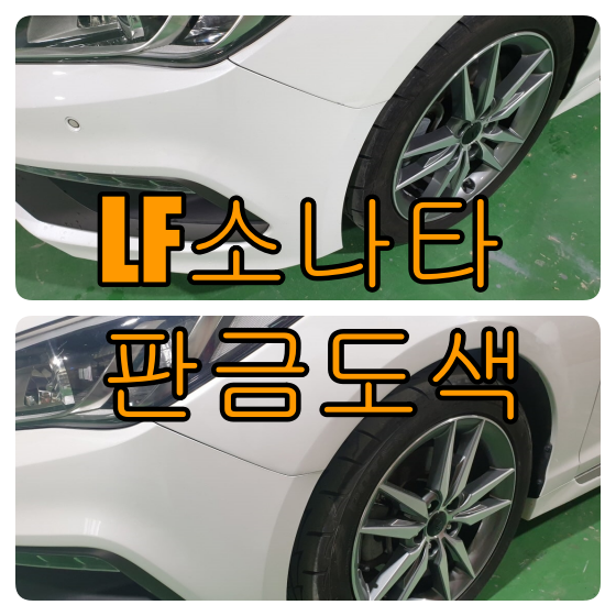  LF 소나타 자동차 도색 휀다 까짐, 범퍼 찍힘 복원 시공