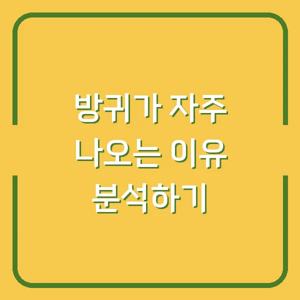 방귀가 자주 나오는 이유 분석하기