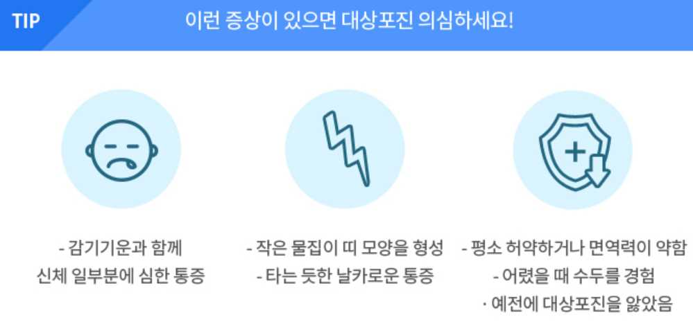 대상포진 의심 증상