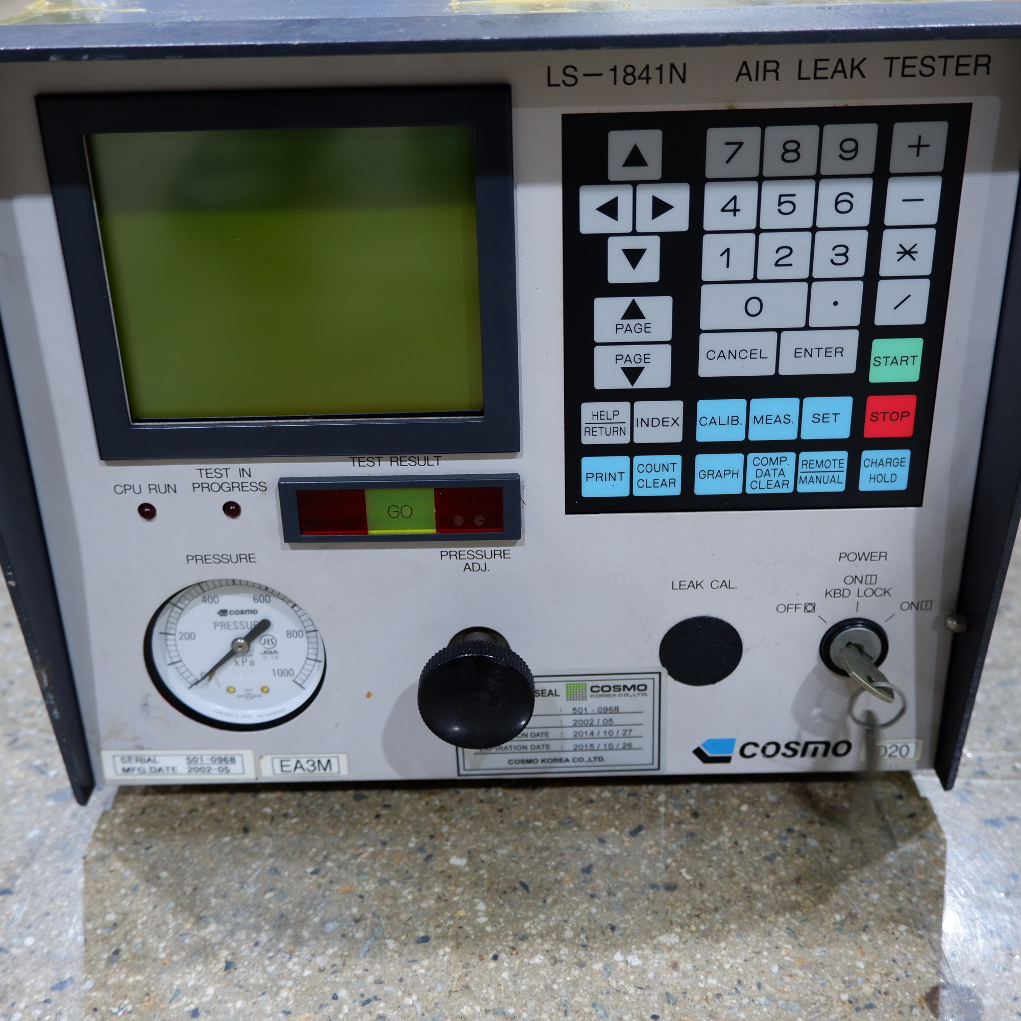 LS1841N [ETC CONTROLLER] COSMO AIR LEAK TESTER LS 1841N ㈜엠이티 산업 자동화 장비