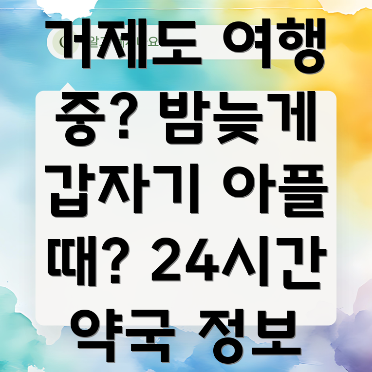 거제도 야간약국