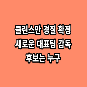 클린스만-경질-확정-새로운-대표팀-감독-후보는-누구